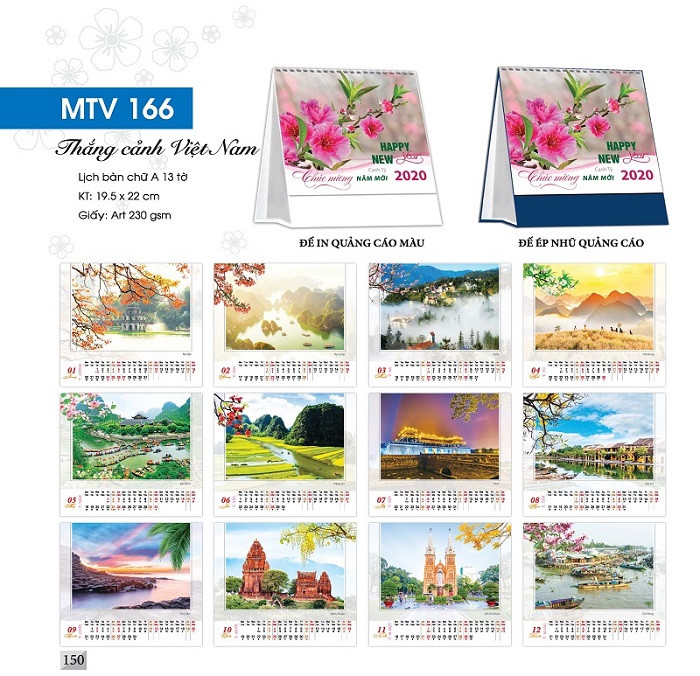 In lịch phôi có sẵn 2020
